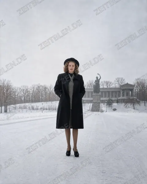 Winterliche Strumpf- und Modeaufnahme einer Frau