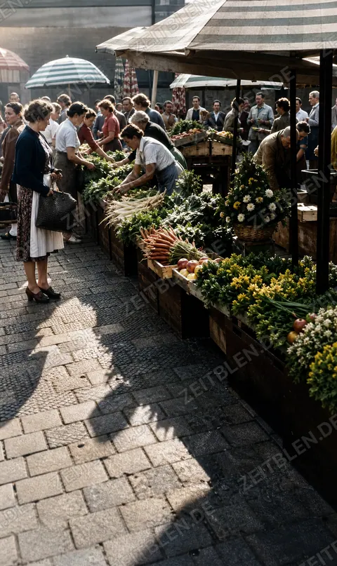 Markttreiben am Münchner Viktualienmarkt