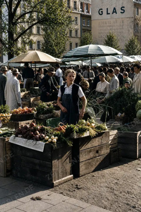 Obst- und Gemüsestand auf dem Viktualienmarkt