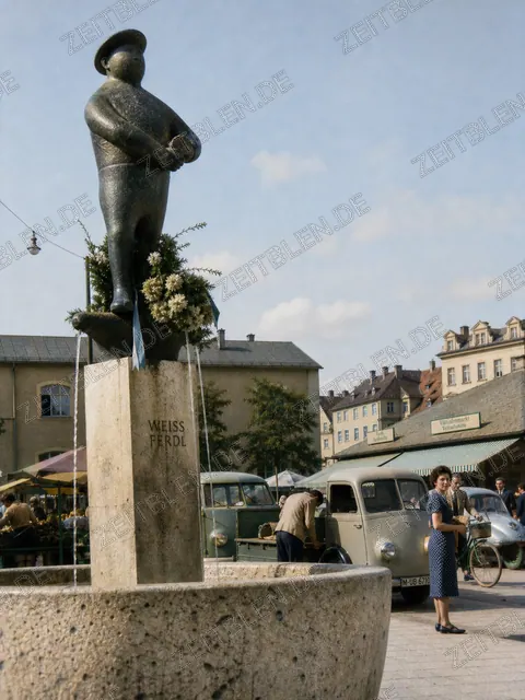 Weiß-Ferdl-Brunnen am Viktualienmarkt
