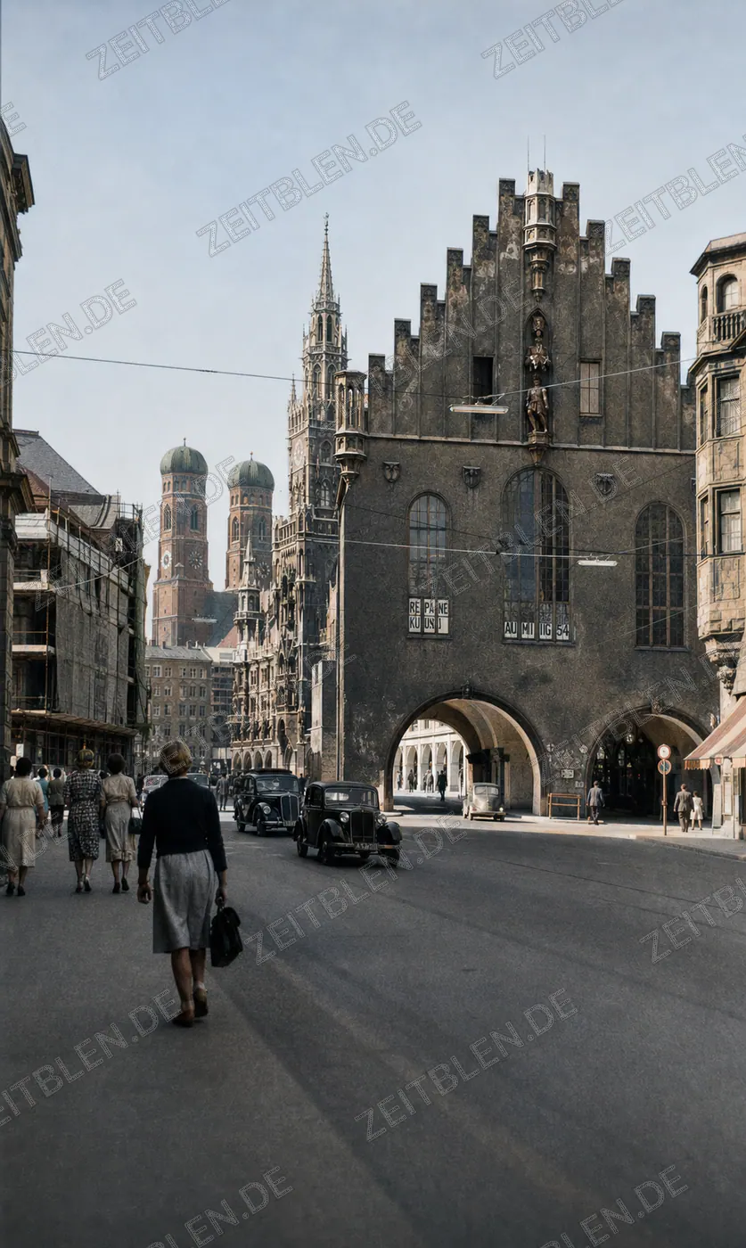 Straßenverkehr vor dem Alten Rathaus