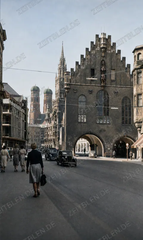 Straßenverkehr vor dem Alten Rathaus