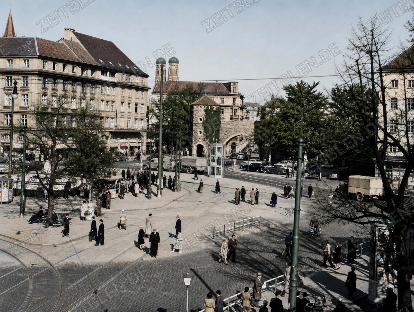 Sendlinger Tor mit Blick zur Frauenkirche