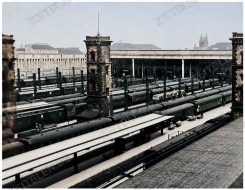 Züge im Münchner Hauptbahnhof der Nachkriegszeit