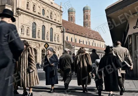 Passanten vor der Frauenkirche