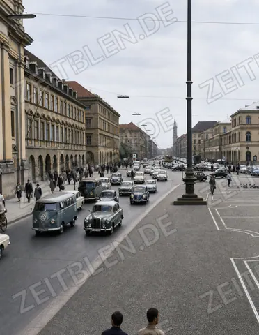 Blick über den Odeonsplatz zur Ludwigstraße