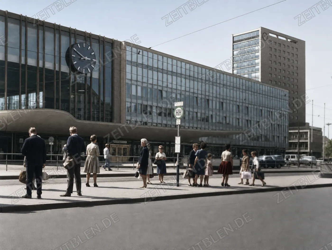 Wartende vor dem Münchner Hauptbahnhof