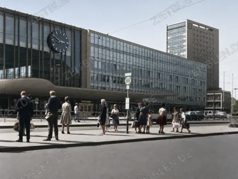 Wartende vor dem Münchner Hauptbahnhof