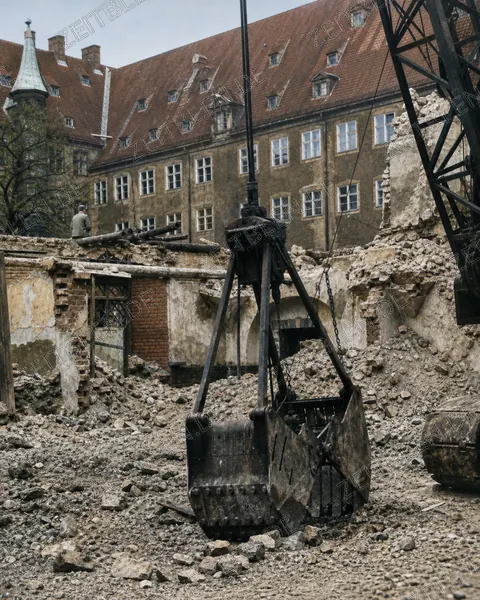 Abbruchstelle im Münchner Wiederaufbau