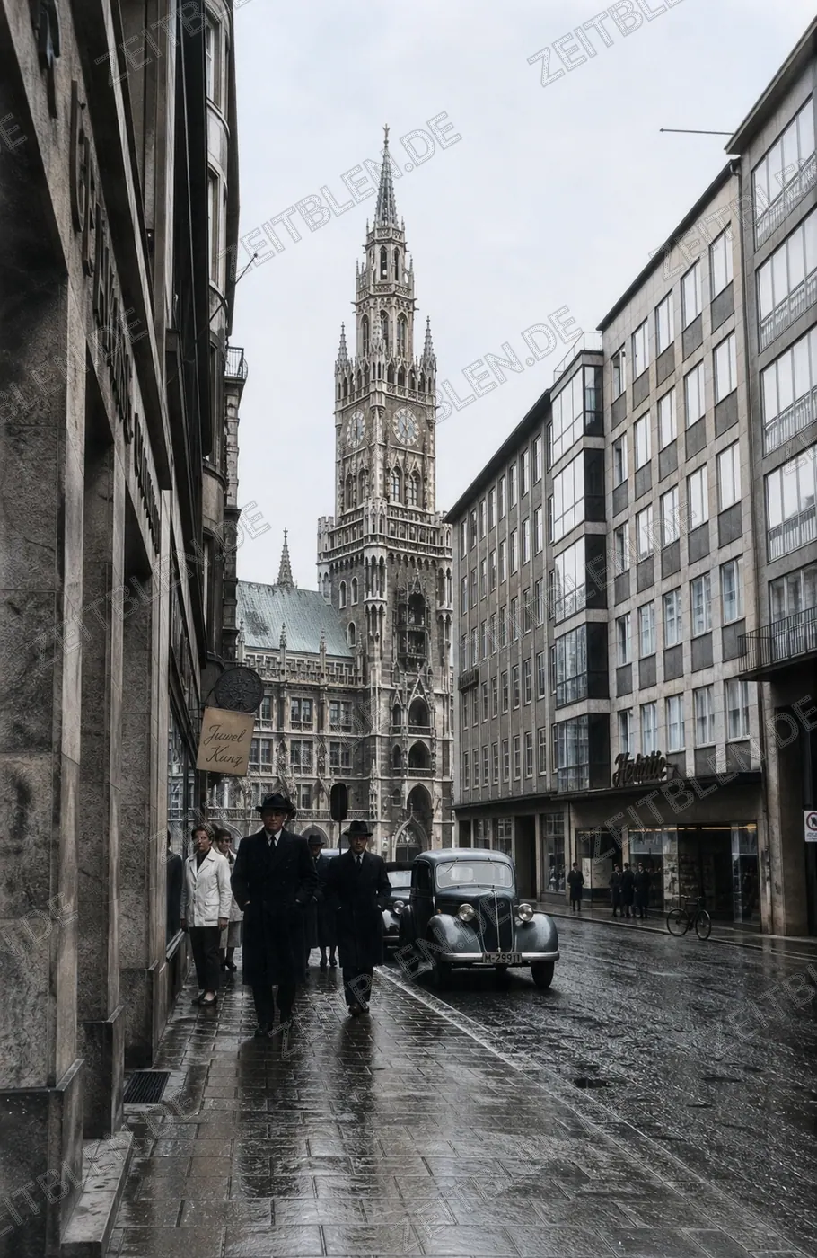 Blick zum Neuen Rathaus am Marienplatz