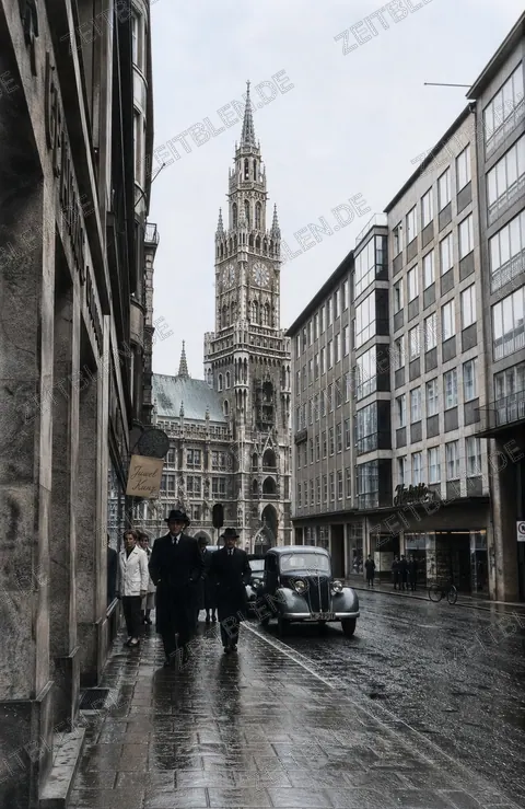 Blick zum Neuen Rathaus am Marienplatz
