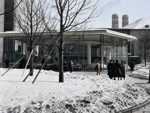 BMW-Pavillon der Neuen Maxburg mit Frauenkirche