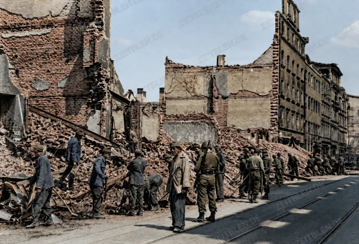Trümmerberäumung in München nach Kriegsende