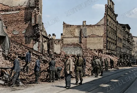 Trümmerberäumung in München nach Kriegsende