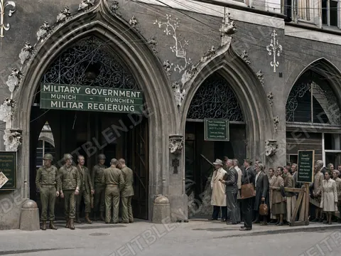US-Militärregierung am Neuen Rathaus München