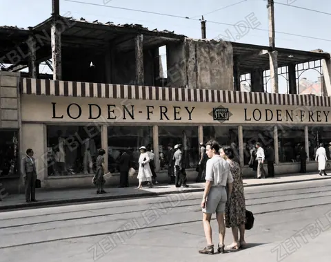 Loden-Frey-Geschäft im Münchner Wiederaufbau