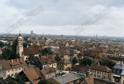 Sendling , Blick über München in den 1950er Jahren