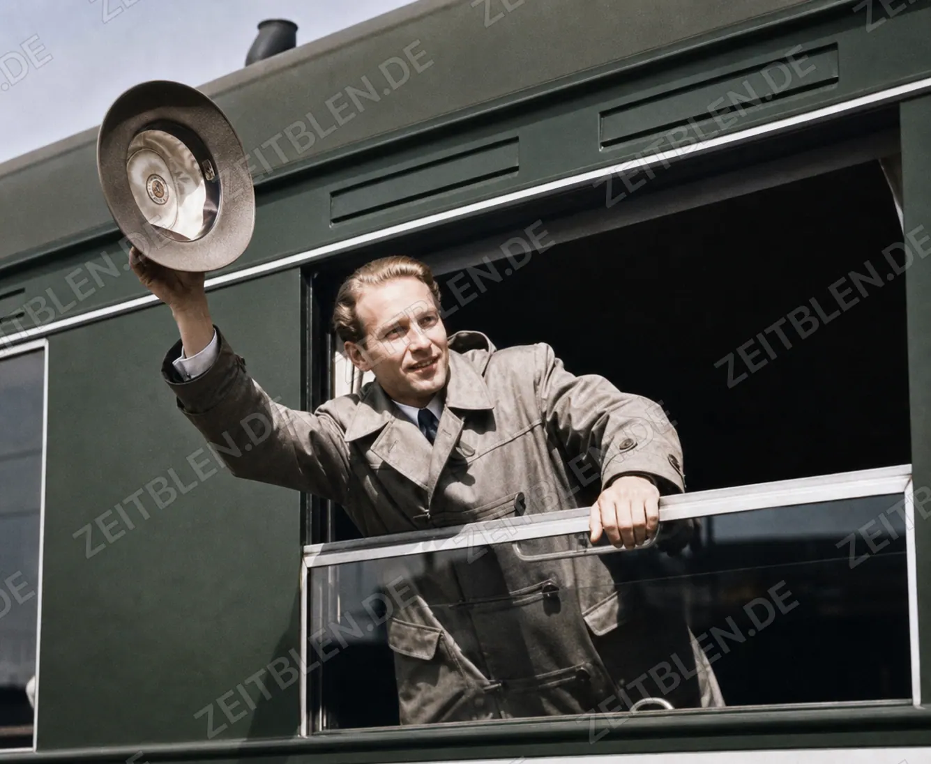 Auf Wiedersehen am Zugfenster
