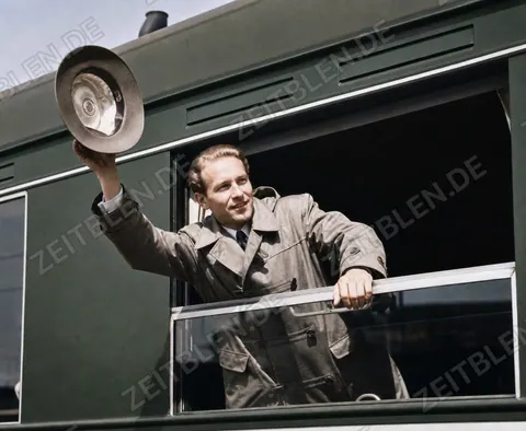 Auf Wiedersehen am Zugfenster