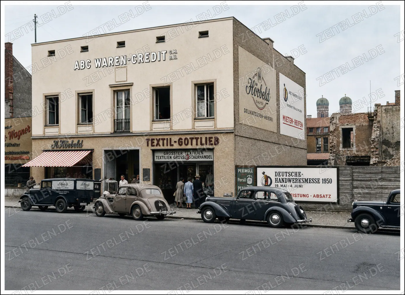 ABC Waren-Credit mit Plakat der Deutschen Handwerksmesse
