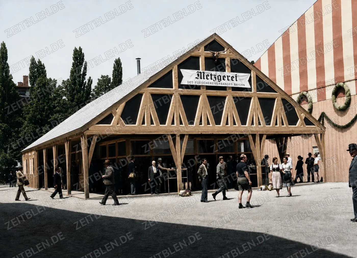 Metzgerei-Pavillon des Fleischereiverbandes Bayern auf der Handwerksmesse
