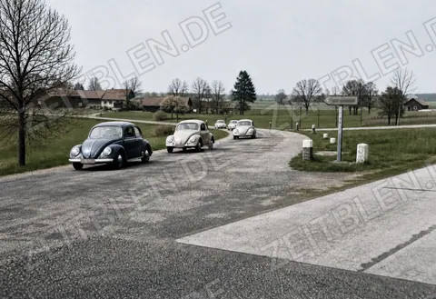 Autokolonne von Kriegsversehrten auf dem Weg nach Tegernsee