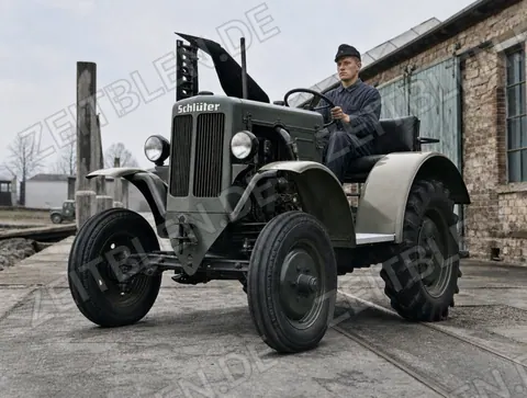 Schlüter-Schlepper auf dem Werksgelände in Freising