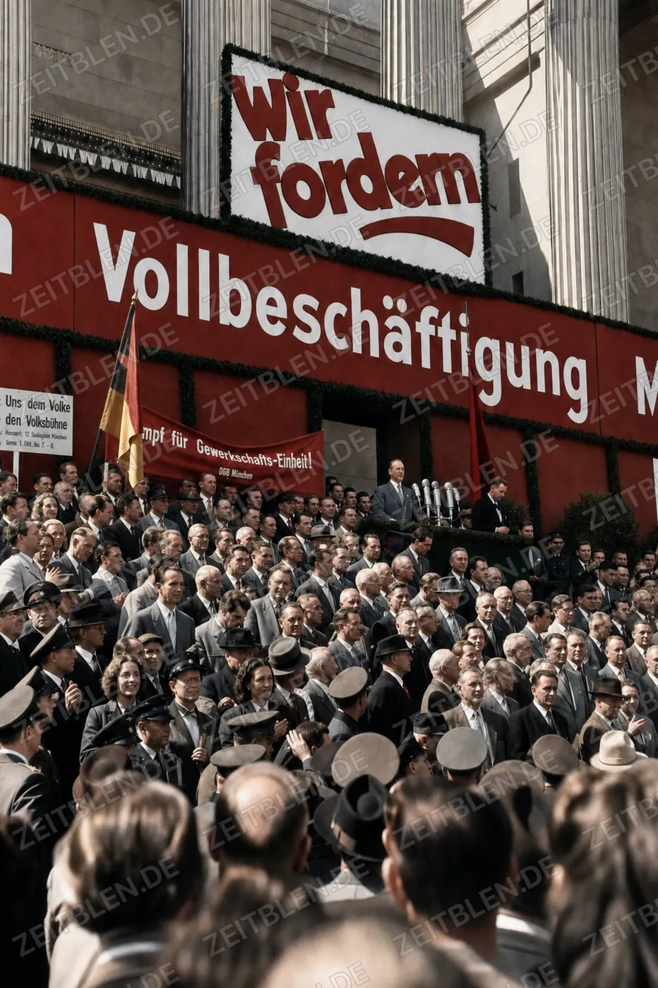 DGB-Maifeier auf dem Münchner Königsplatz