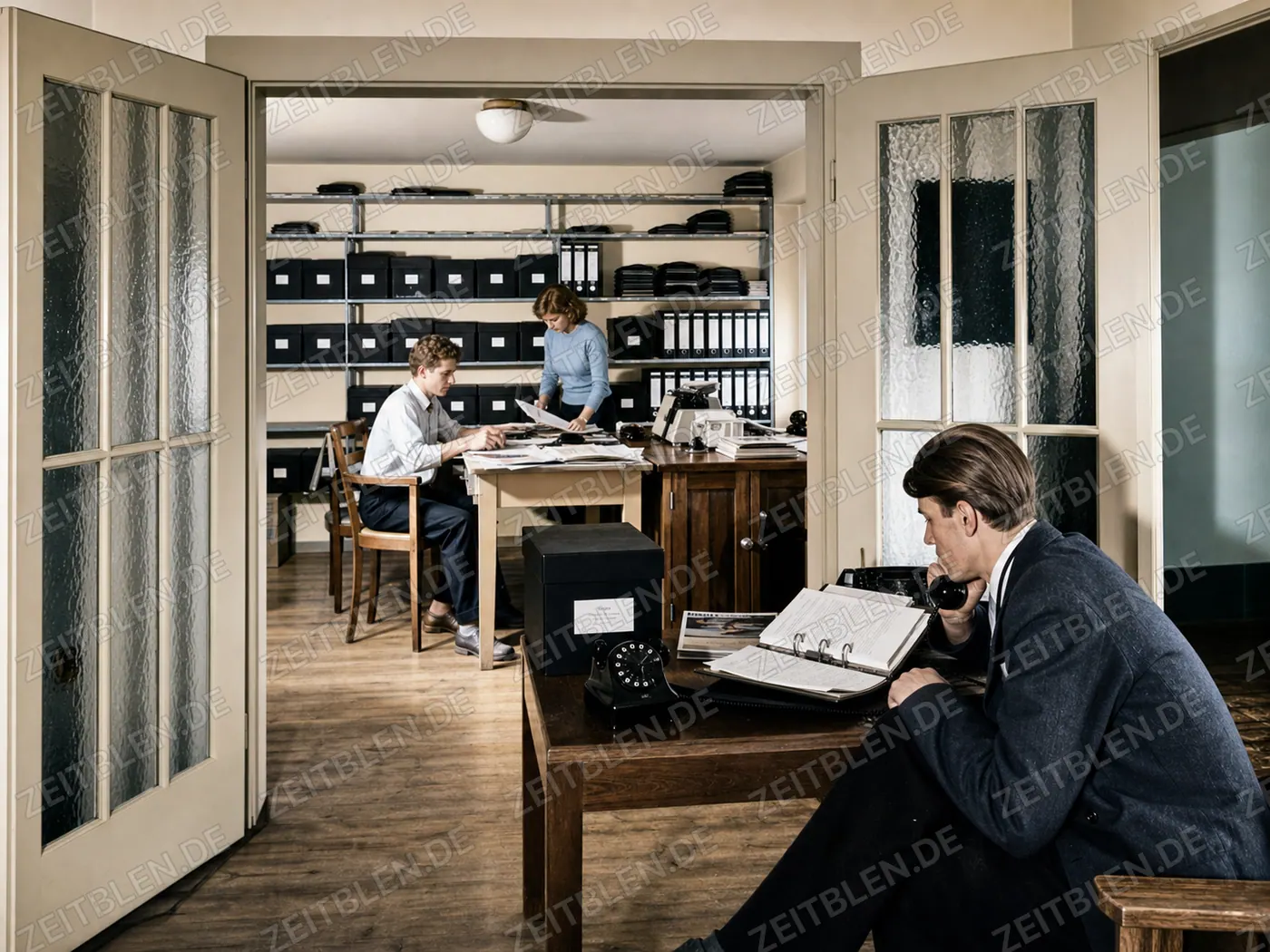 Büro der Bayerischen Bildgesellschaft, 21. April 1950