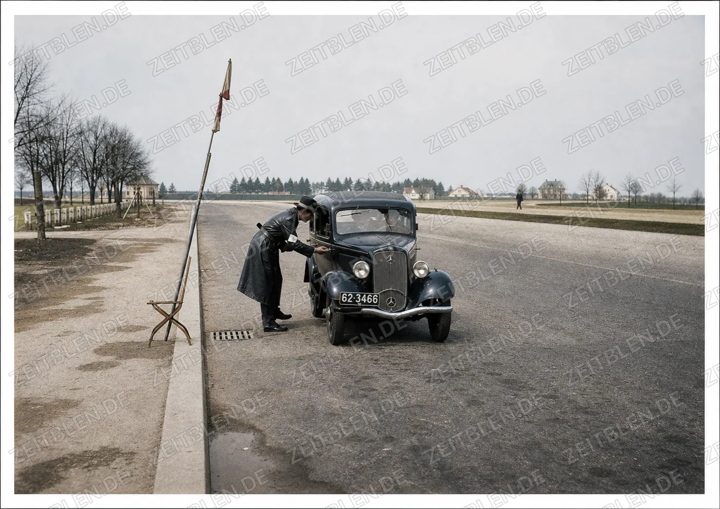 Lotsendienst an einer Ausfallstraße, 18. April 1950