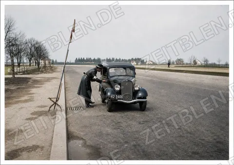 Lotsendienst an einer Ausfallstraße, 18. April 1950