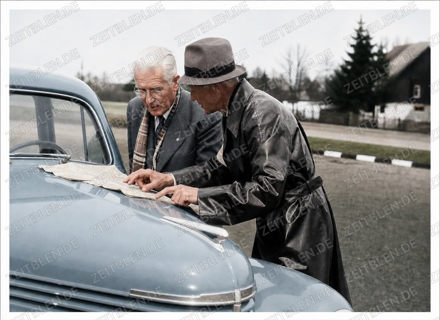 Routenberatung beim Muenchner Lotsendienst, 28. April 1950