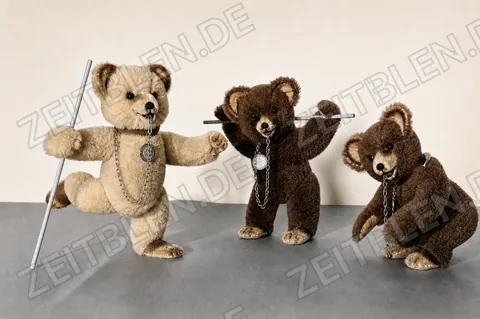 Teddybären der Spielzeugfabrik J. Hermann in Pasing