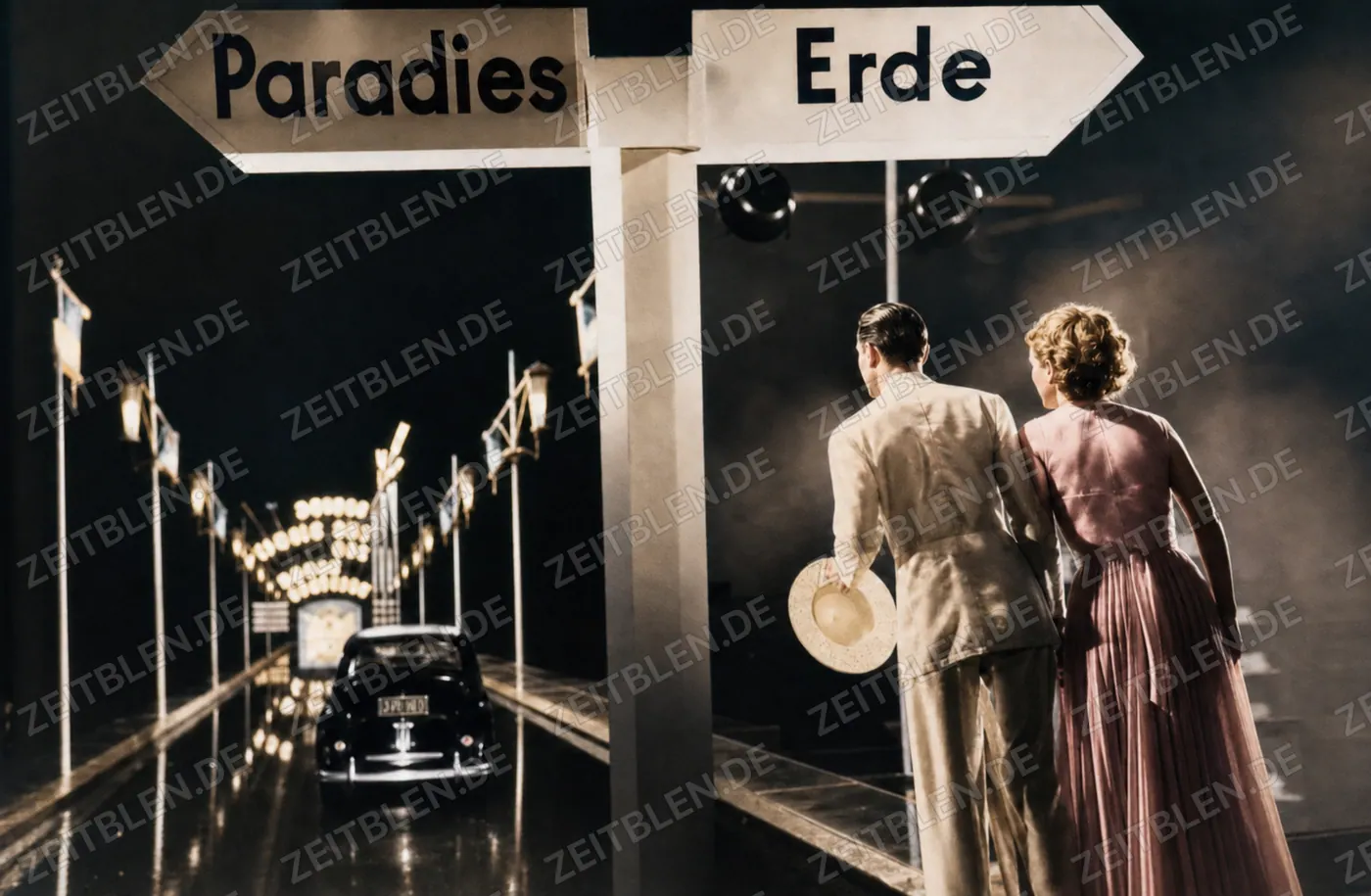 Vermutlich aus dem Film , Der Apfel ist ab , „Paradies“ und „Erde“