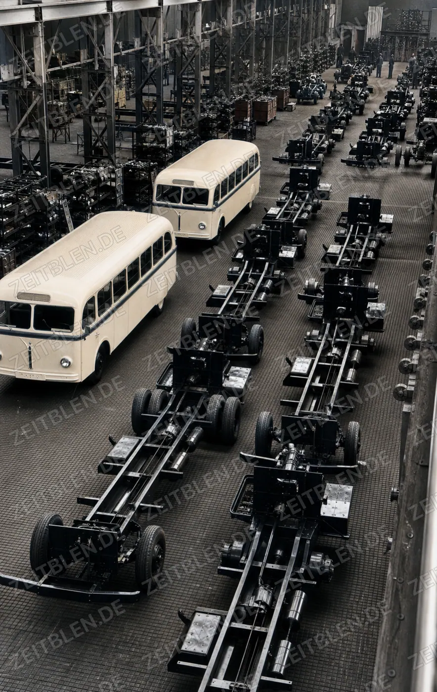 Omnibus-Chassis und Karosserien bei Krauss-Maffei