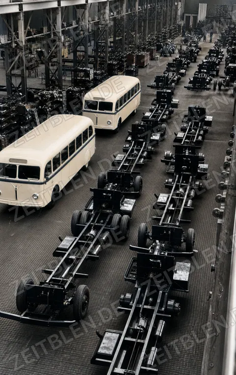 Omnibus-Chassis und Karosserien bei Krauss-Maffei
