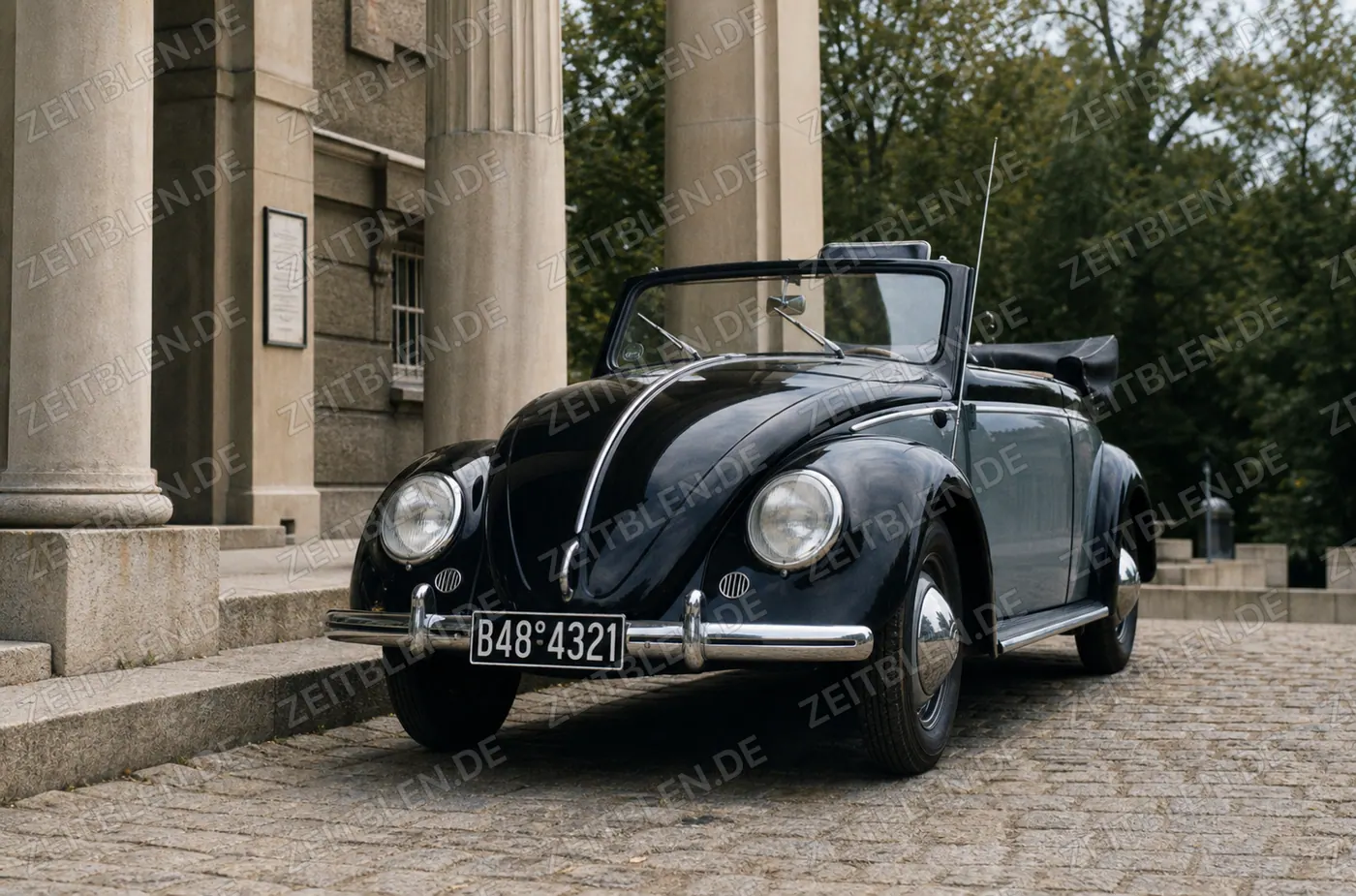 Frontansicht eines VW Käfer Cabriolets
