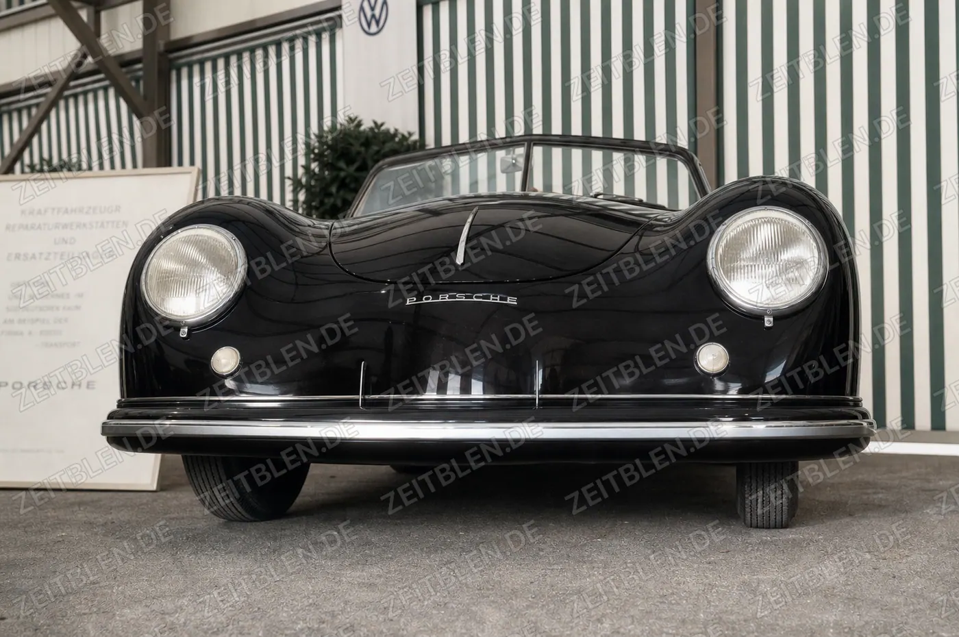 Frontansicht eines Porsche 356 einem Urporsche ,bei der MAHAG-Präsentation