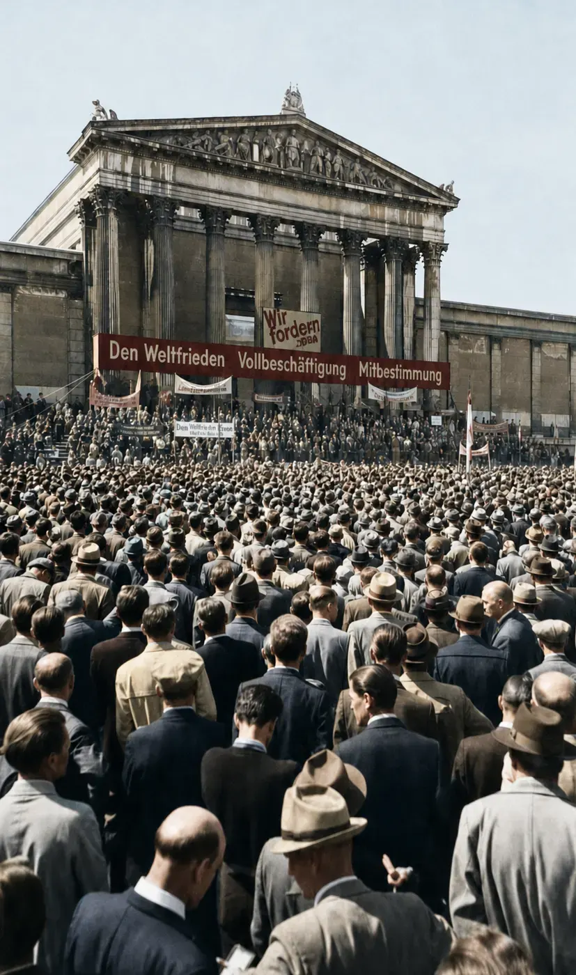 Maikundgebung der Gewerkschaften am Münchner Königsplatz