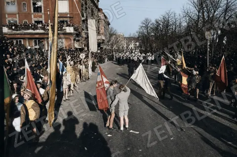 Fahnenträger im Münchner Faschingsumzug
