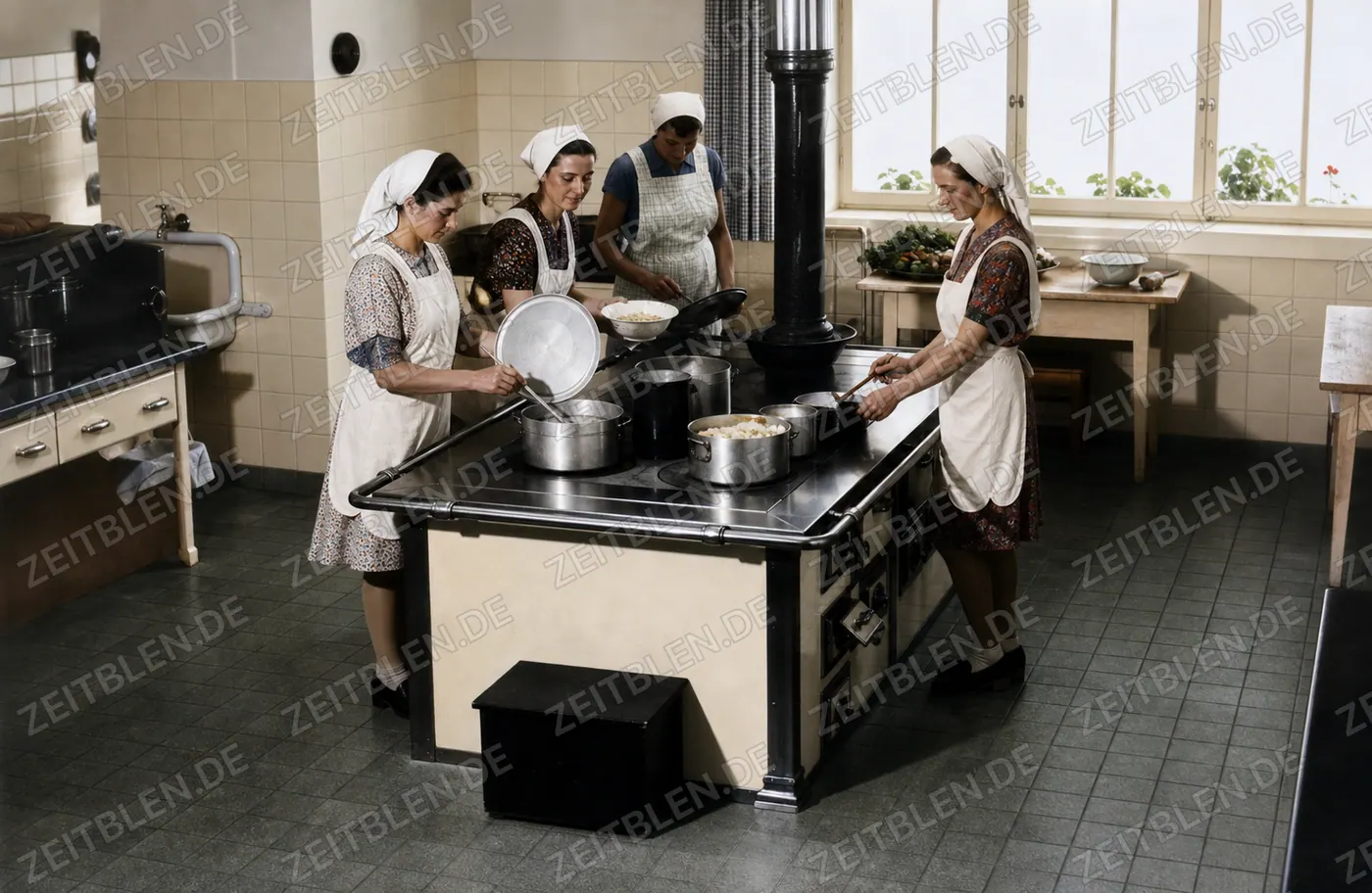 Küchenarbeit im Kloster von Eichstätt