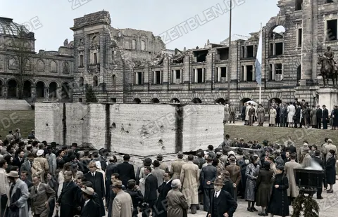 Totenehrung vor dem ehemaligen Armeemuseum im Münchner Hofgarten