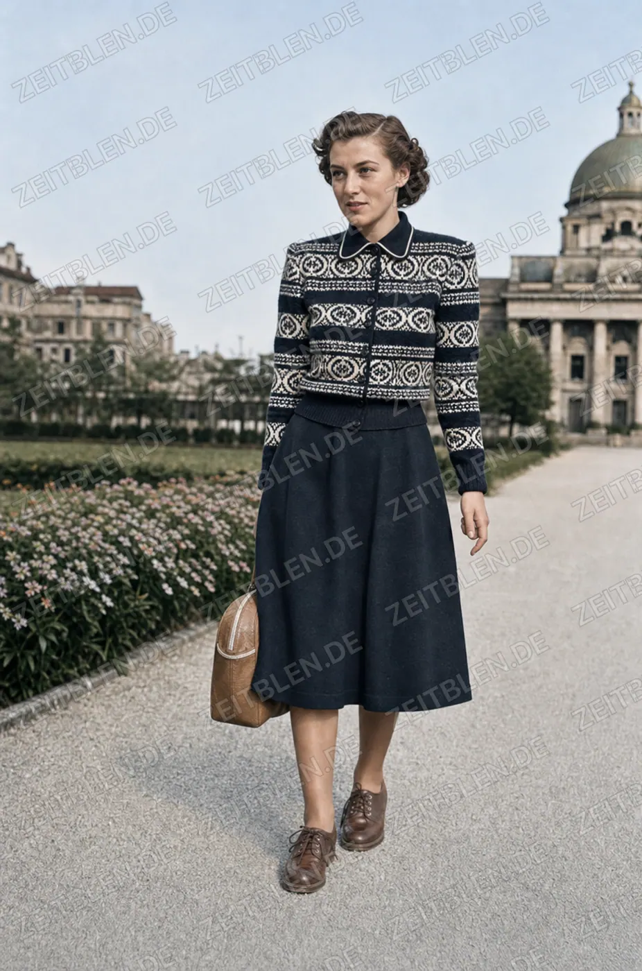 Modefoto im Hofgarten vor dem ehemaligen Armeemuseum