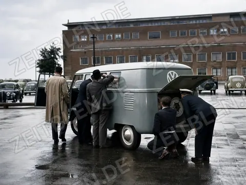 Volkswagen Transporter bei MAHAG-Aufnahmen in Riem