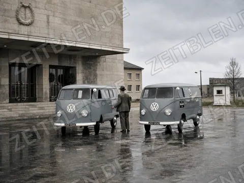 Zwei VW Transporter bei MAHAG-Aufnahmen in Riem
