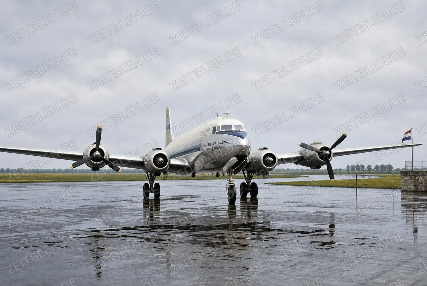 BOAC-Linienmaschine auf dem Vorfeld in München-Riem