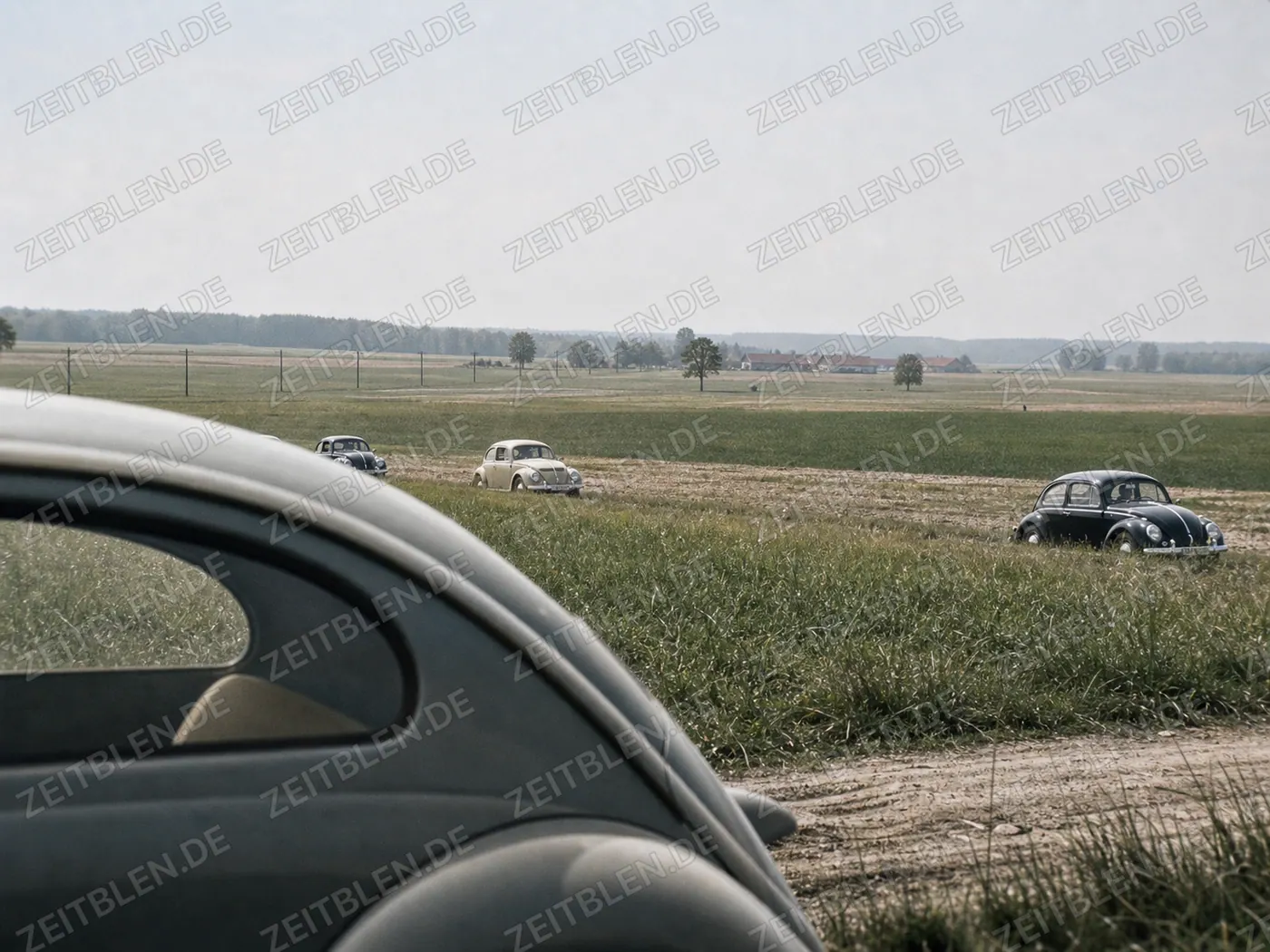 Teilnehmerblick auf die ländliche Route der Porsche-Fuchsjagd