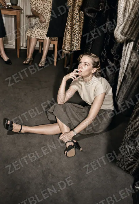 Backstage-Pause bei der Modeschau im Hotel Drei Mohren