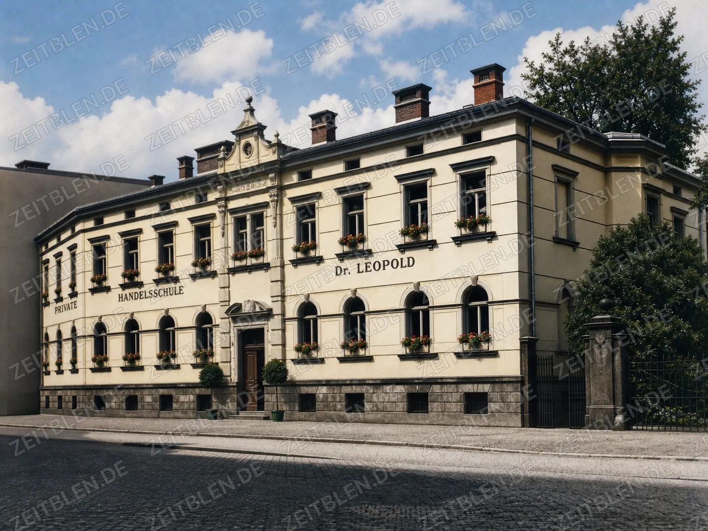 Fassade der privaten Handelsschule Dr. Leopold