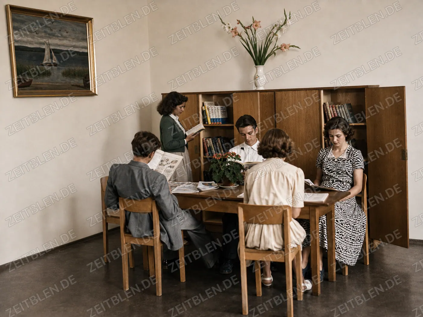 Lerngruppe in der Handelsschule Dr. Leopold